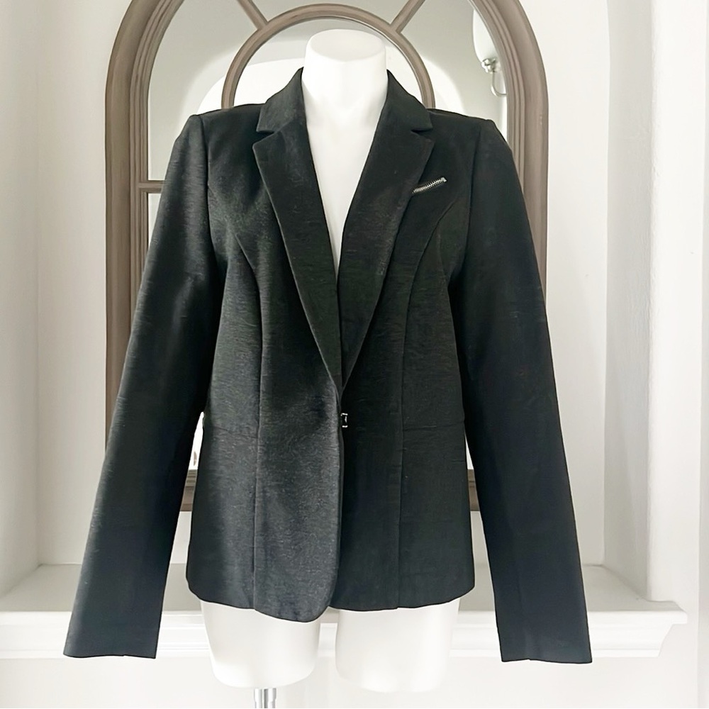 Lane Bryant’s 6th & Ln Blazer in Heather Grey/Black Size 14 EXCELLENT